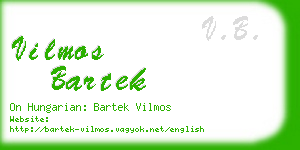 vilmos bartek business card